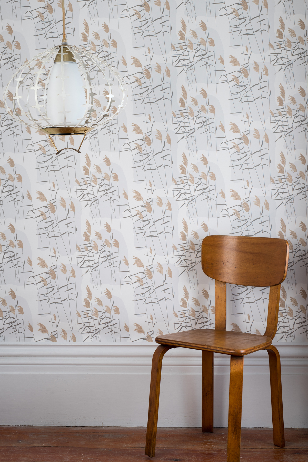 Kate Golding Grasses (Dawn) wallpaper // Modern wallcoverings and interior decor.
