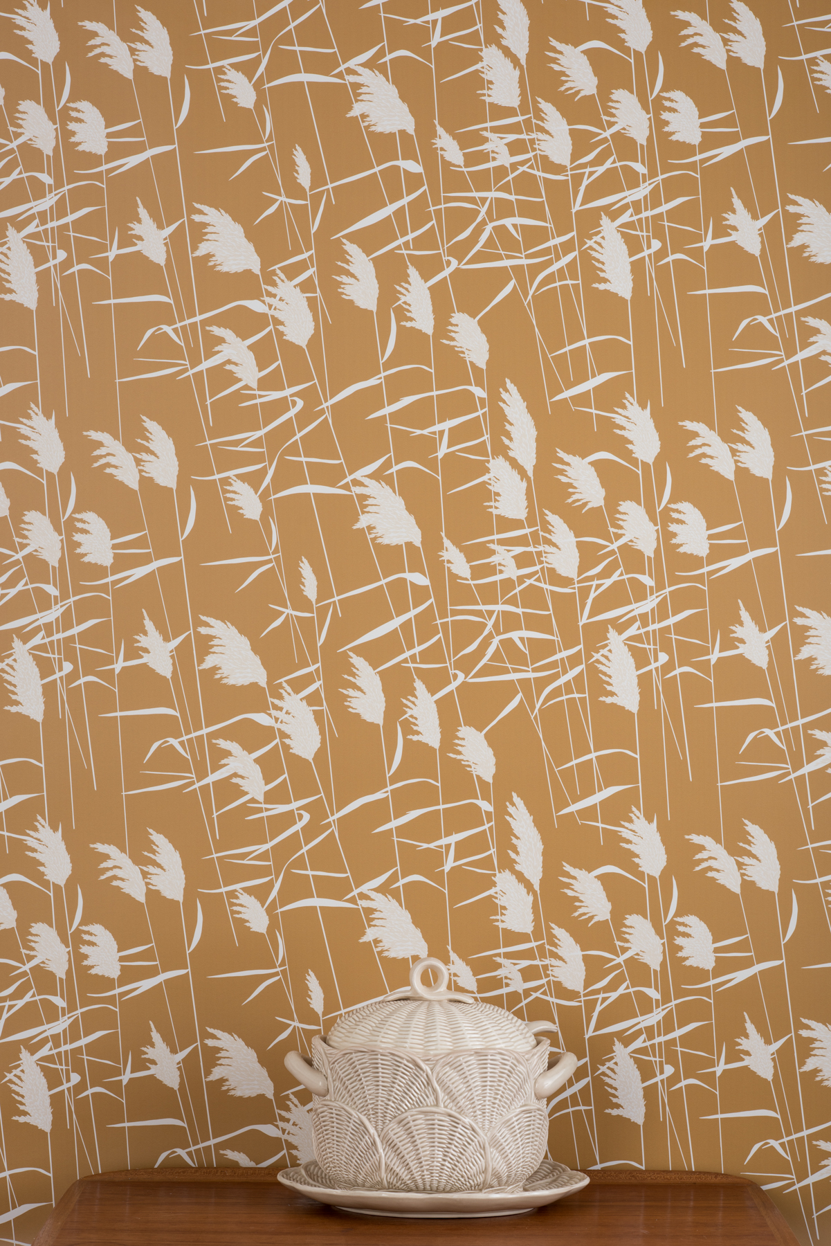 Kate Golding Grasses (Dusk) wallpaper // Modern wallcoverings and interior decor.