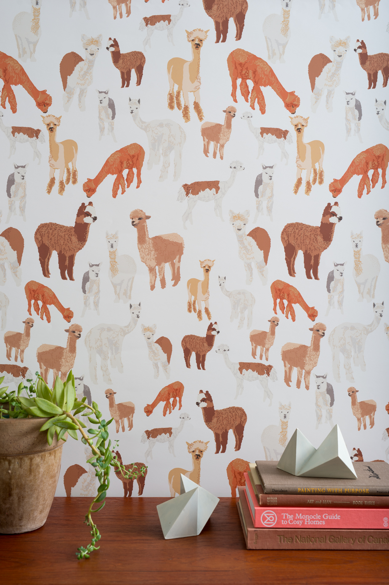 Kate Golding Alpaca wallpaper // Modern wallcoverings and interior decor.