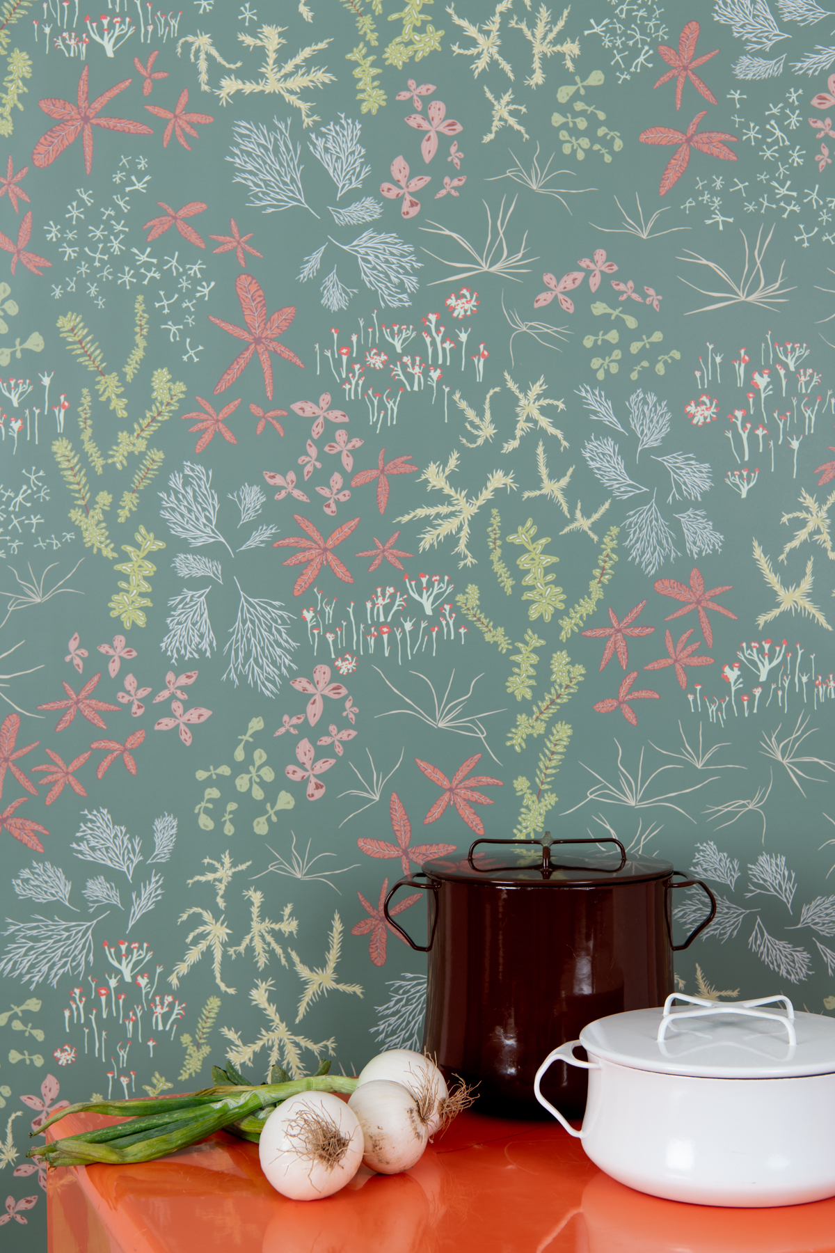 Kate Golding Bog (Rosemary) wallpaper // Modern wallcoverings and interior decor.