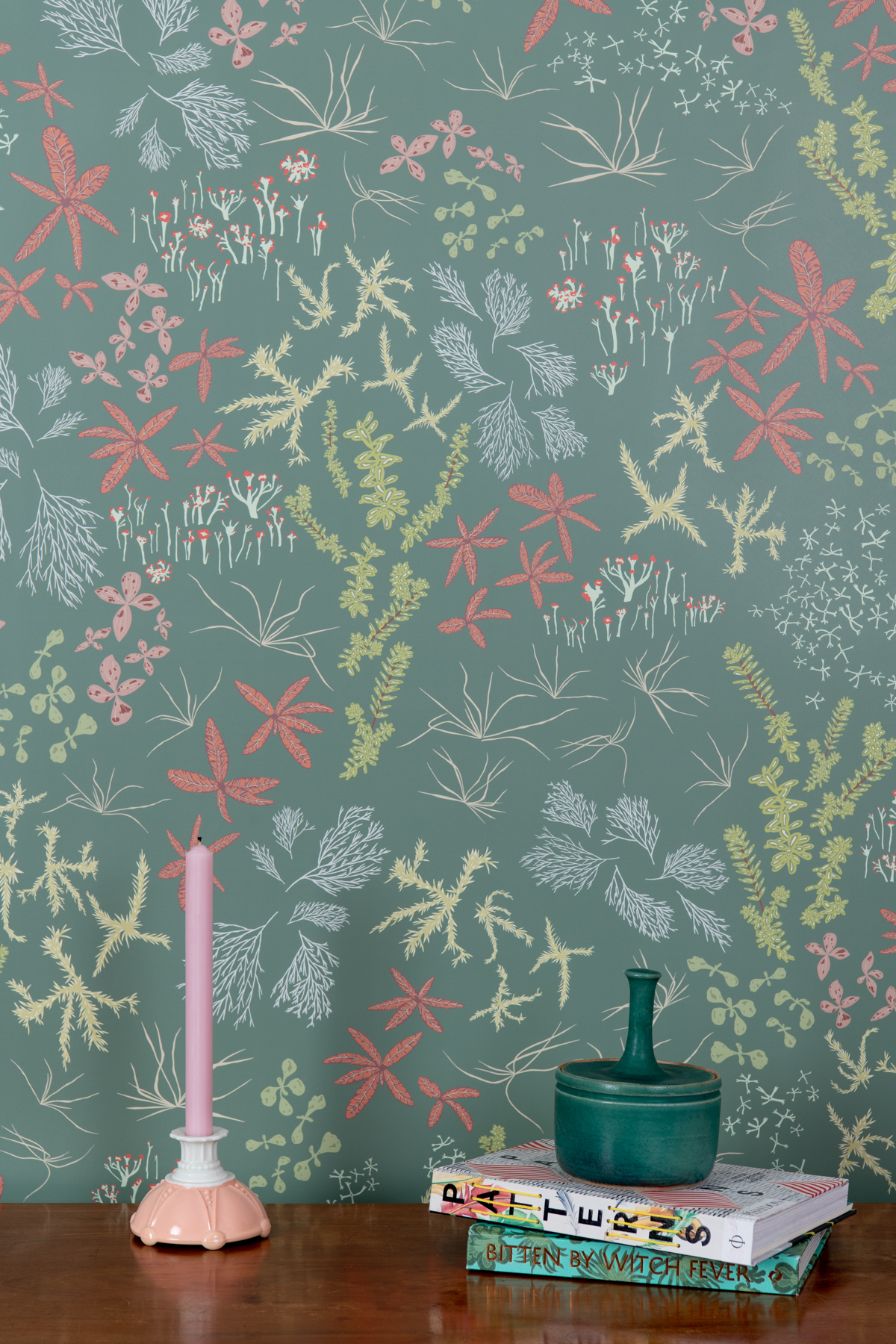 Kate Golding Bog (Rosemary) wallpaper // Modern wallcoverings and interior decor.