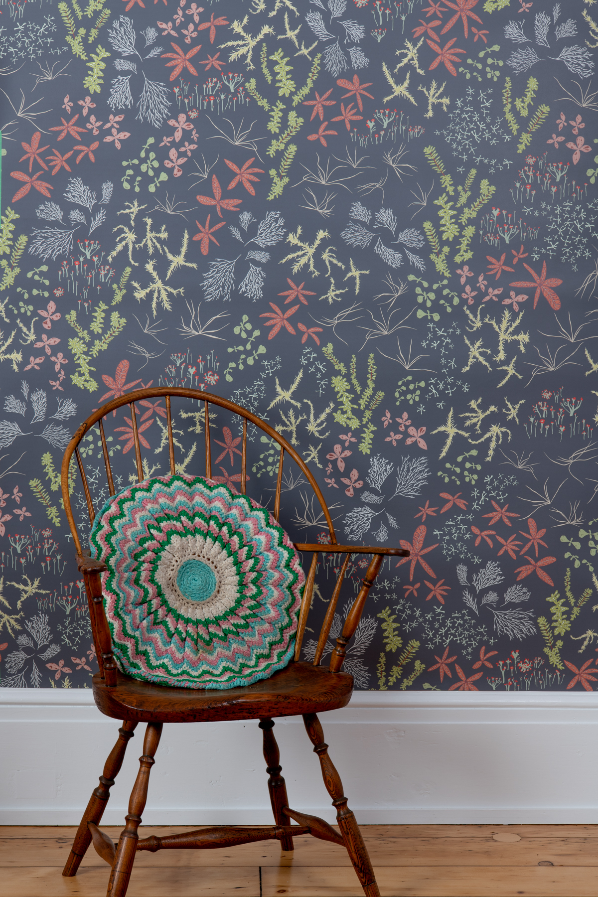 Kate Golding Bog (Charcoal) wallpaper // Modern wallcoverings and interior decor.