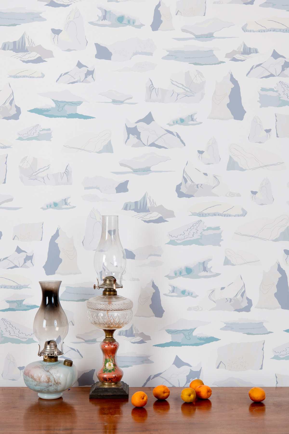 Kate Golding Icebergs wallpaper // Modern wallcoverings and interior decor.