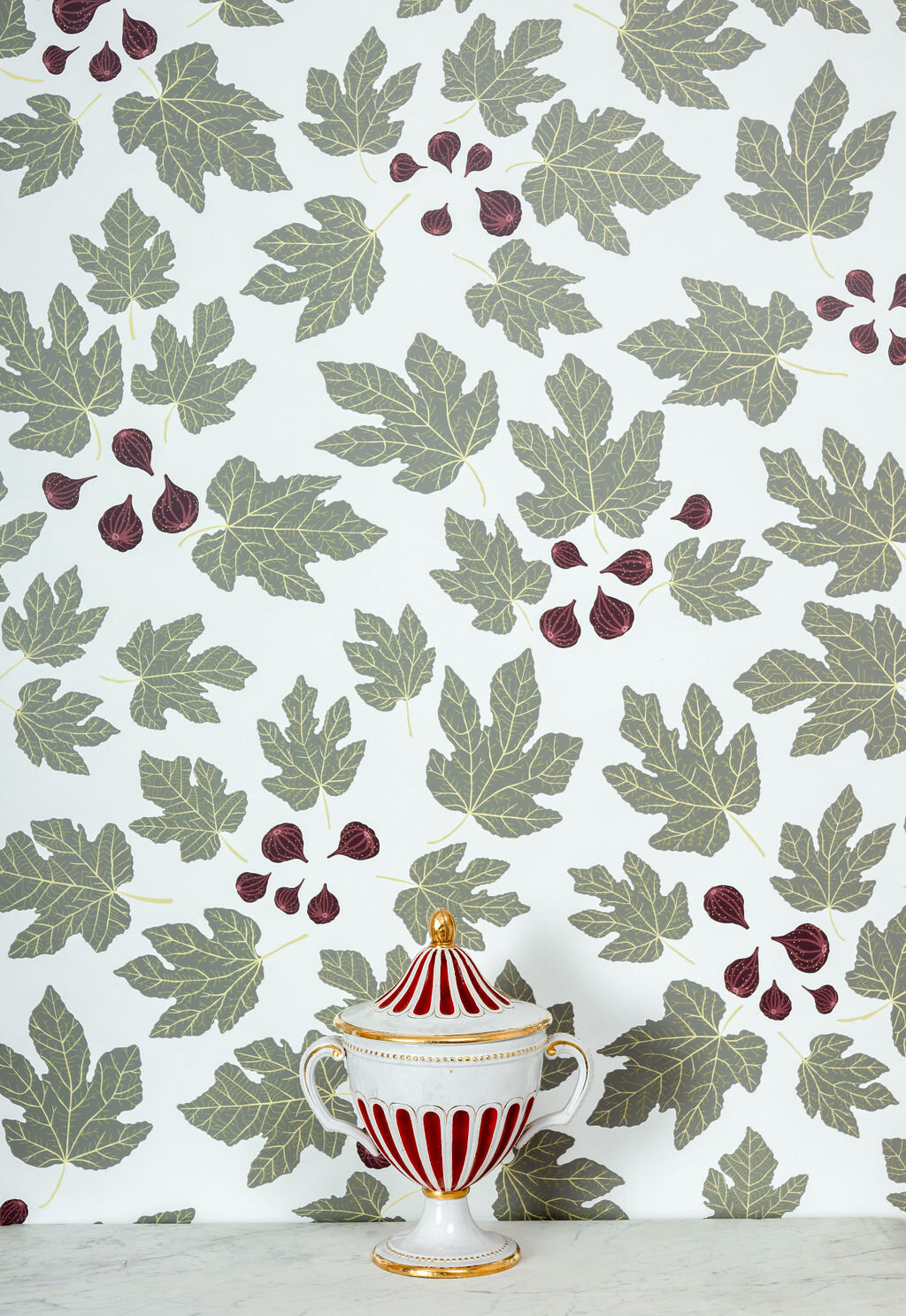Kate Golding Figs wallpaper // Modern wallcoverings and interior decor.