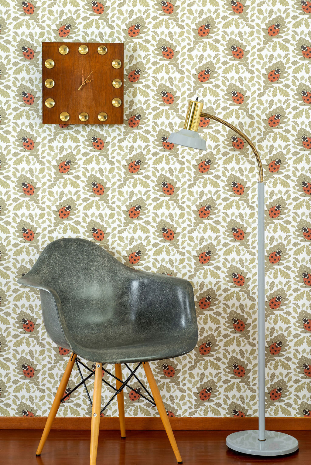 Kate Golding Ladybird wallpaper // Modern wallcoverings and interior decor.