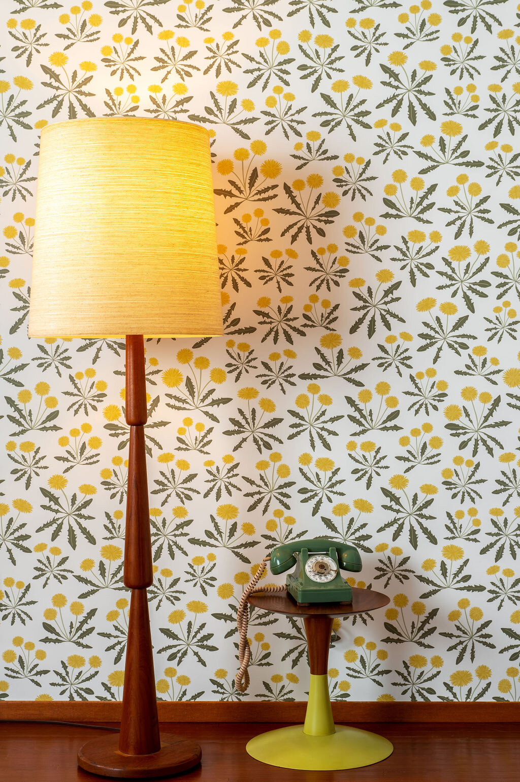 Kate Golding Dandelion (White) wallpaper // Modern wallcoverings and interior decor.