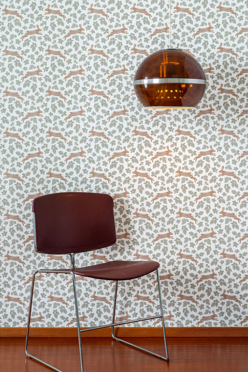 Kate Golding Rabbit wallpaper // Modern wallcoverings and interior decor.