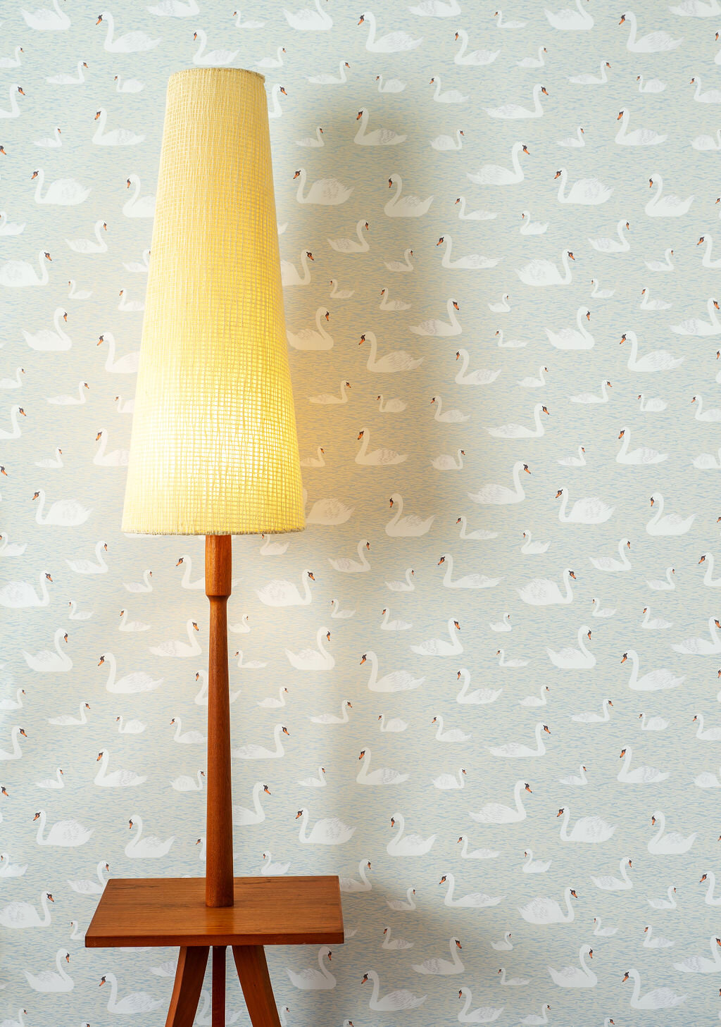 Kate Golding Swans wallpaper // Modern wallcoverings and interior decor.