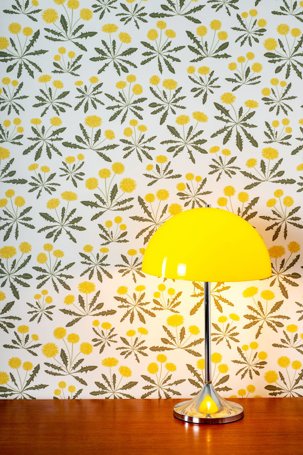 Kate Golding Dandelion (White) wallpaper // Modern wallcoverings and interior decor.