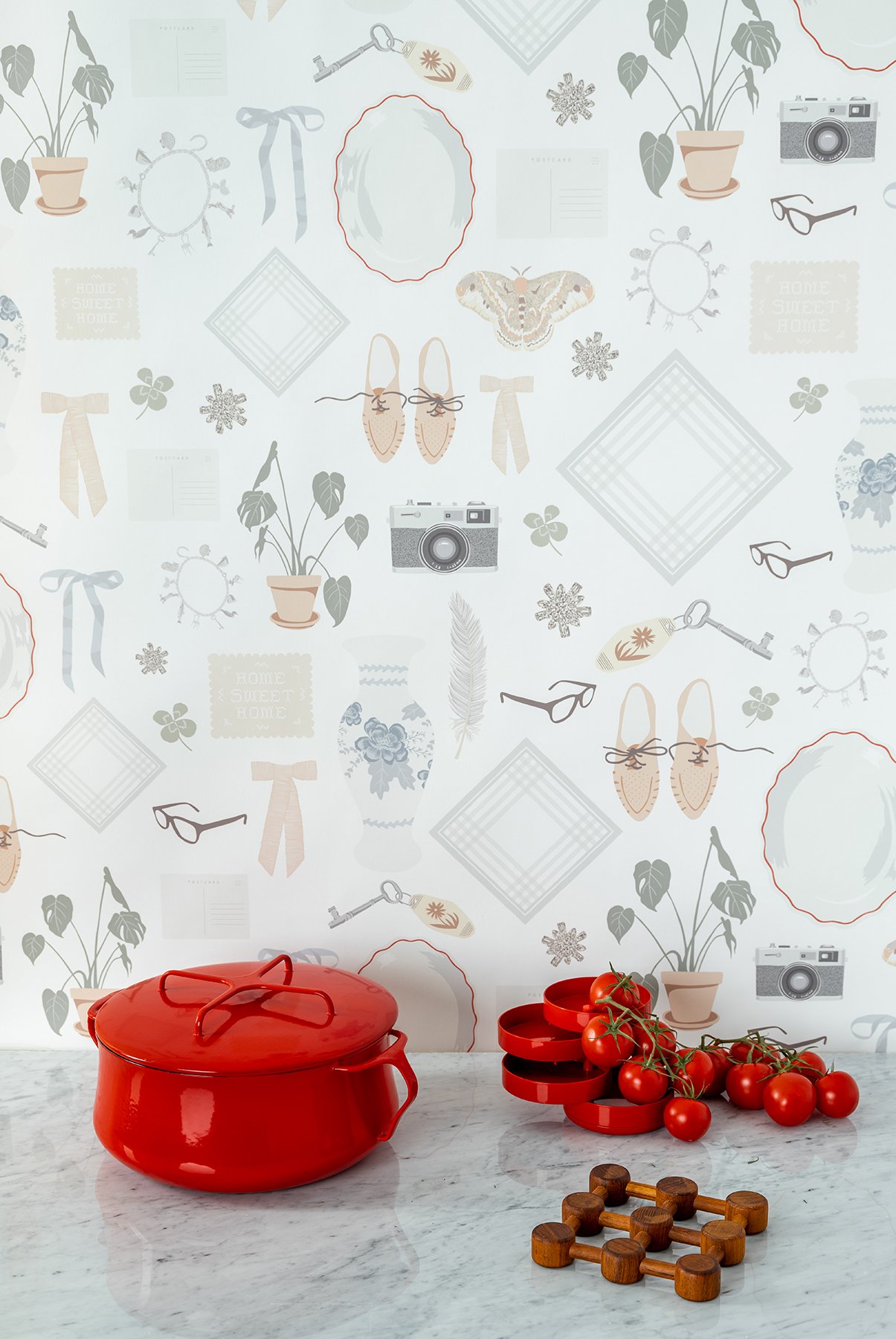 Kate Golding Storied Life wallpaper // Modern wallcoverings and interior decor.