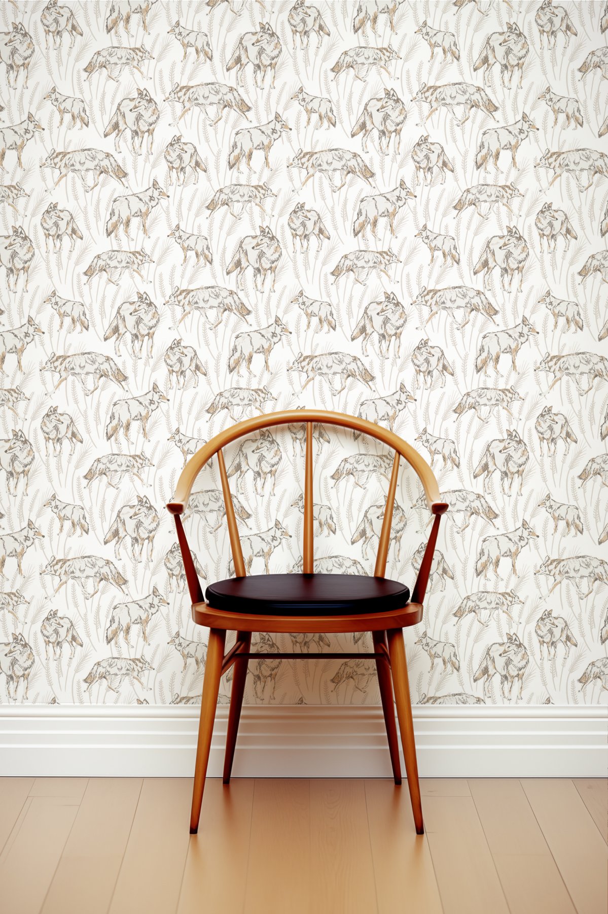 Kate Golding Coyote Putty Wallpaper