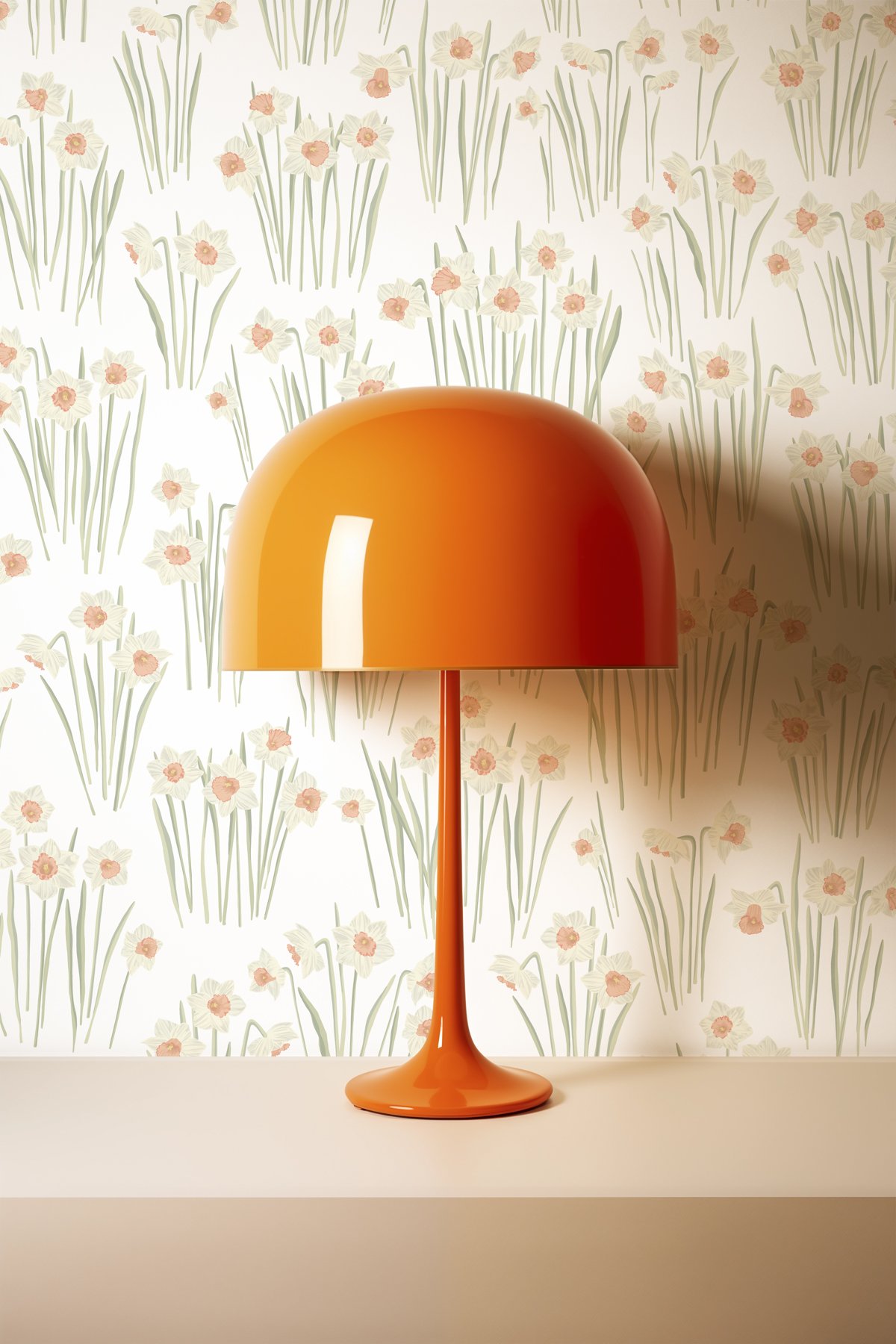 Kate Golding Daffodil (White) Wallpaper.  Modern wallcoverings and interior decor.  