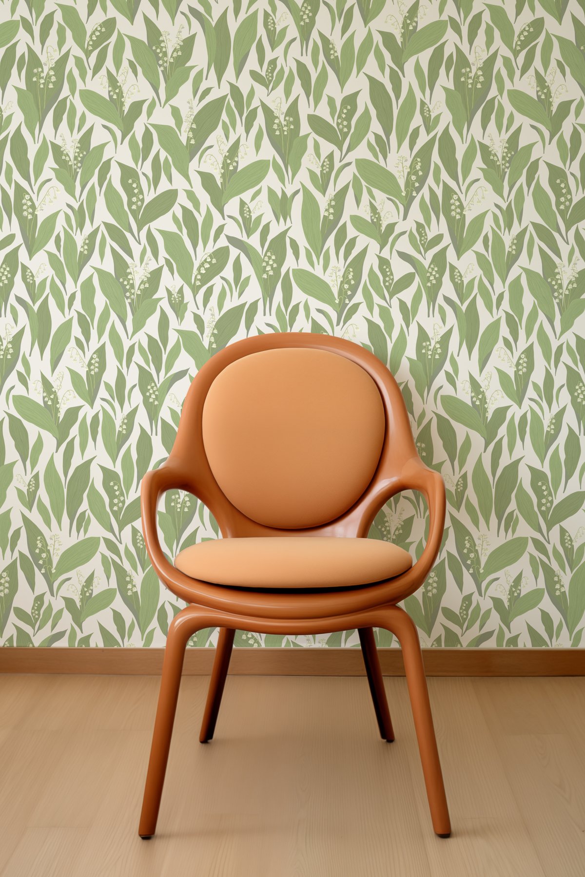 Kate Golding Lily of the Valley Wallpaper.  Modern wallcoverings and interior decor. 