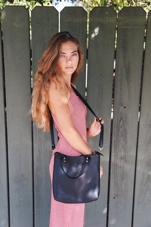 Umbrella Collective, Leather Bags, Leather Goods, Handmade in Portland,  Oregon-Midi Day Bag (M)