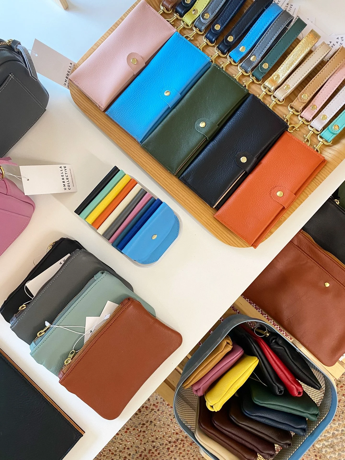 Keep your necessities organized 🌈 ✨ Slim Wallets, Key Leashes, Snap Pockets, and Pouches