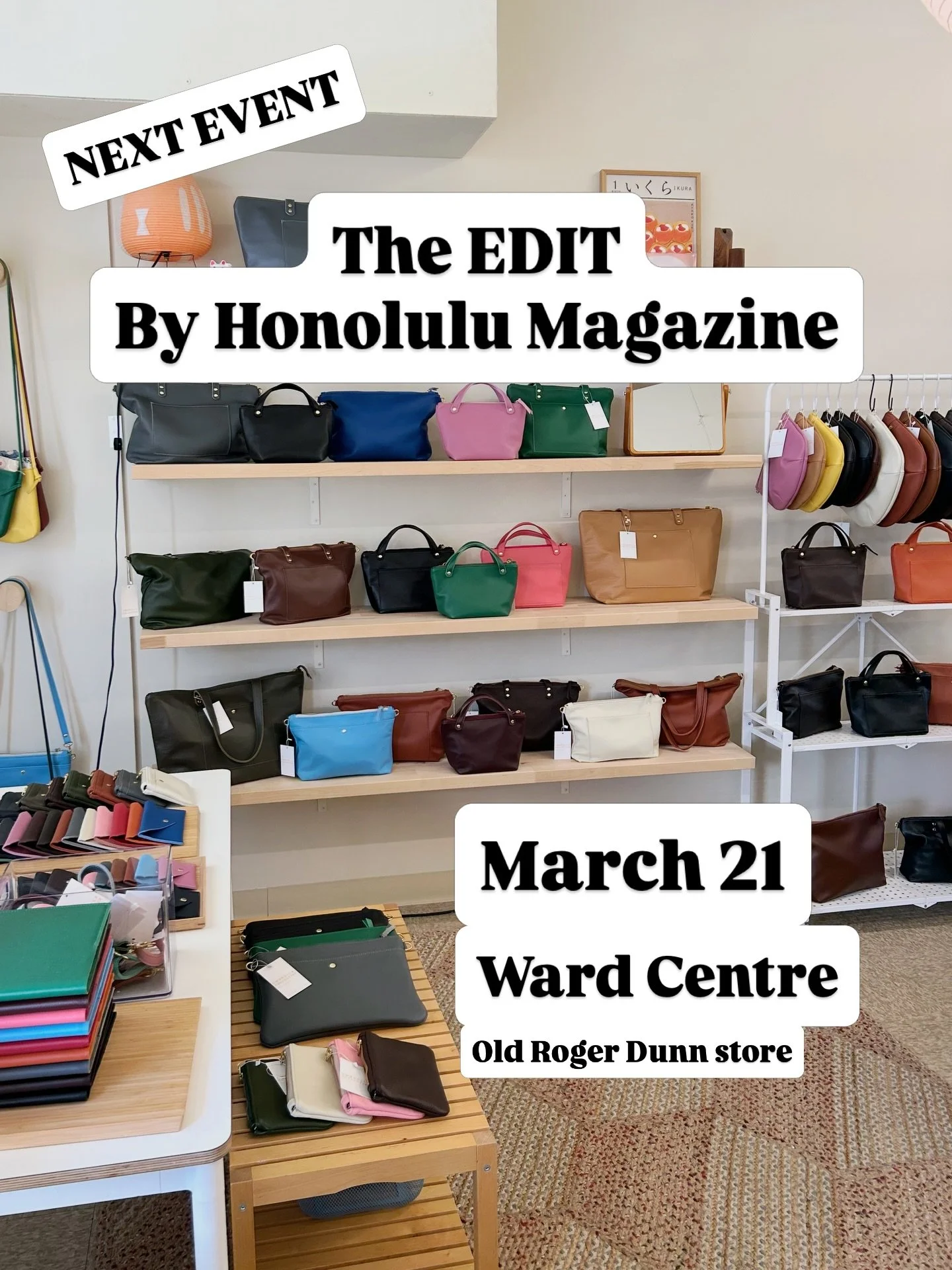 I&rsquo;ll be starting my spring pop-ups, next week Saturday, with The EDIT @honolulumag! Located in the old Roger Dunn building (next to where Kakaako Kitchen used to be.) 

I have a couple new releases in the works and I&rsquo;ll be running a speci