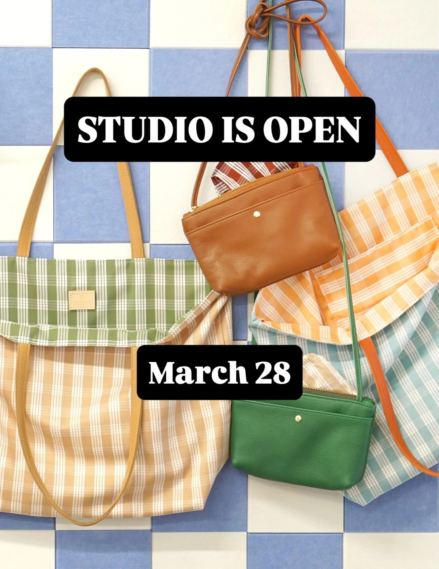 I will be making up for my cancelled event, this coming weekend! ☀️ The studio will be open on Saturday!

I&rsquo;m moving my new releases and deal of the day to Saturday, March 28! I&rsquo;ll have palaka Oversized Totes and palaka Mini Crossbodies a