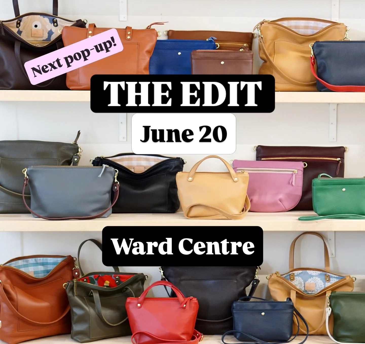 I&rsquo;m finally back and ready for my NEXT pop-up! This one will be in conjunction with the Village book and Music sale, which will be in the old Roger Dunn space. The Edit will be throughout the Ward Centre common spaces. I&rsquo;ll keep you poste