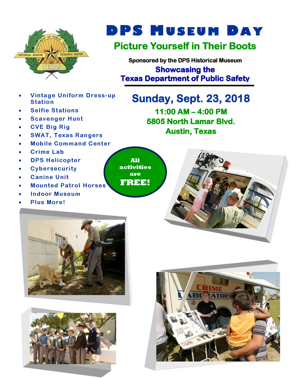 DPS MUSEUM DAY 2018 — DPS HISTORICAL MUSEUM AND RESEARCH CENTER