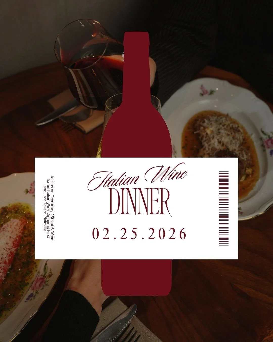 Five courses. Five pairings. One unforgettable night. 🍷

Join us in Plainville on Wednesday, February 25 at 6PM for an exclusive 5 course wine dinner featuring expertly curated wine pairings and special guest speaker, Anton Zaccheo.

Seats are limit