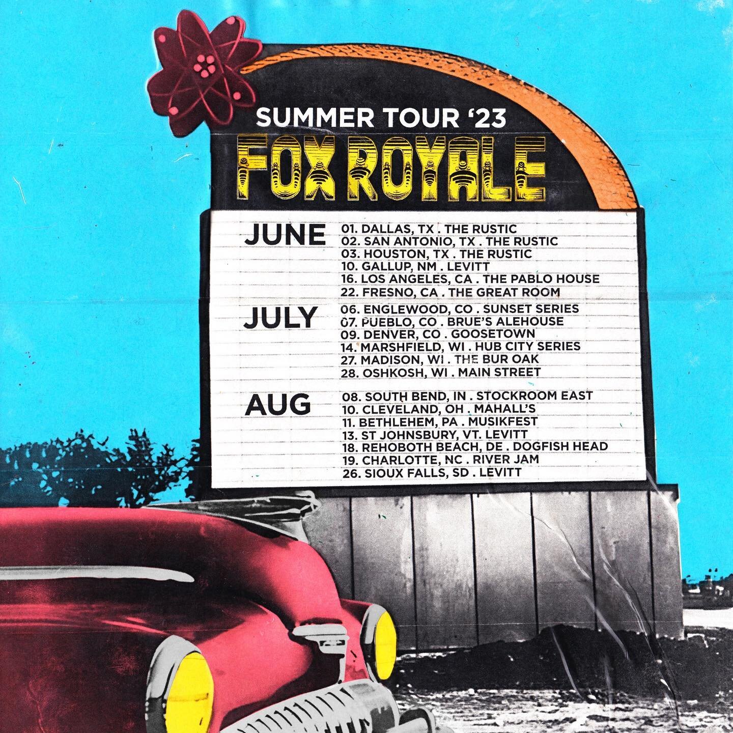 @wearefoxroyale summer tour dates are here!