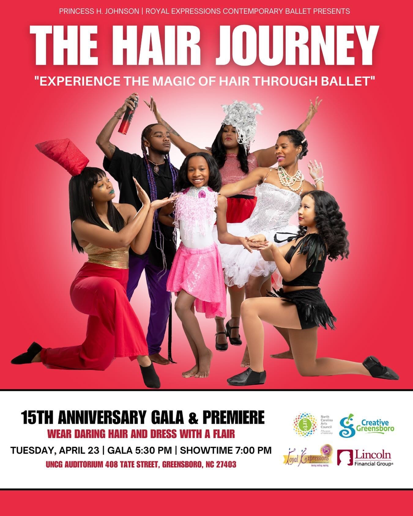(Greensboro, NC) &ndash; Royal Expressions Contemporary Ballet presents The Hair Journey, an original ballet that celebrates beauty, self-love, and identity through the lens of Black hair.
Adapted from a yet-to-be-published children&rsquo;s book writ