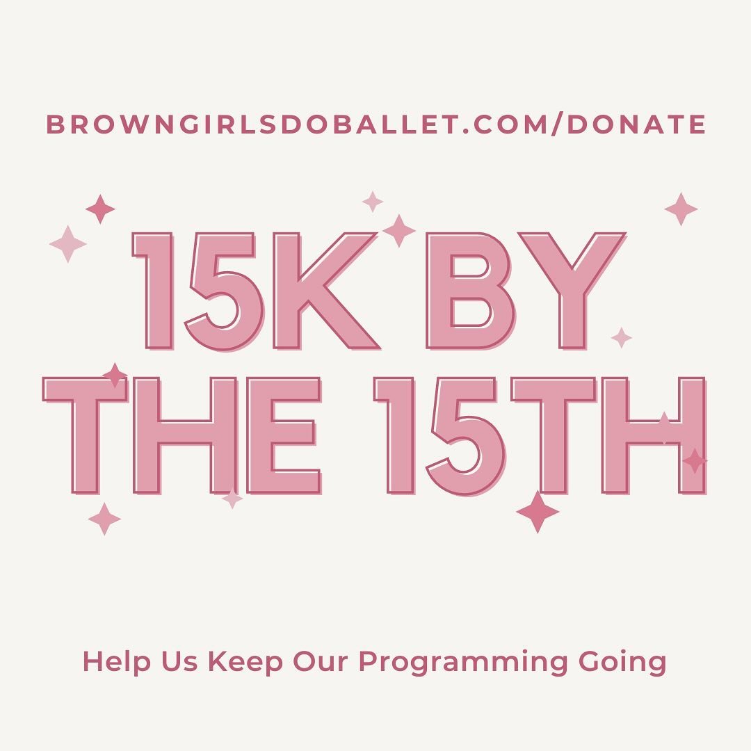 Brown Girls Do Ballet&reg; needs your help to keep our programs running. We&rsquo;ve faced funding cuts and challenges, but our commitment to equity and inclusion in ballet remains strong. Your donation can make a big impact. 

Our fundraising goal i