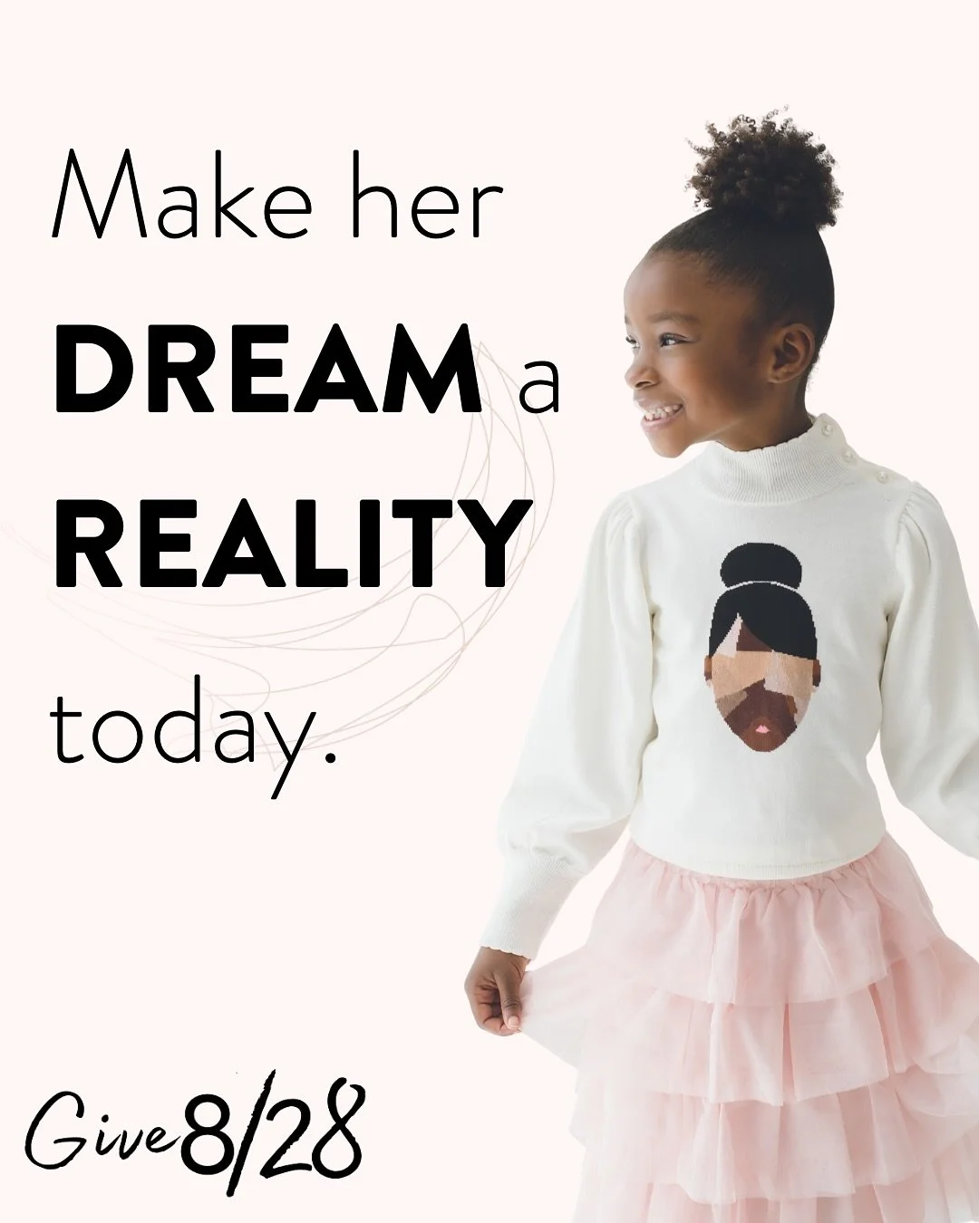 Make her DREAM a REALITY today. 

Support our Give 8/28 campaign and help us reach our fundraising goal by 8/28 ✨ 

Help us by donating at the link in our bio and sharing with your followers! 💕💕