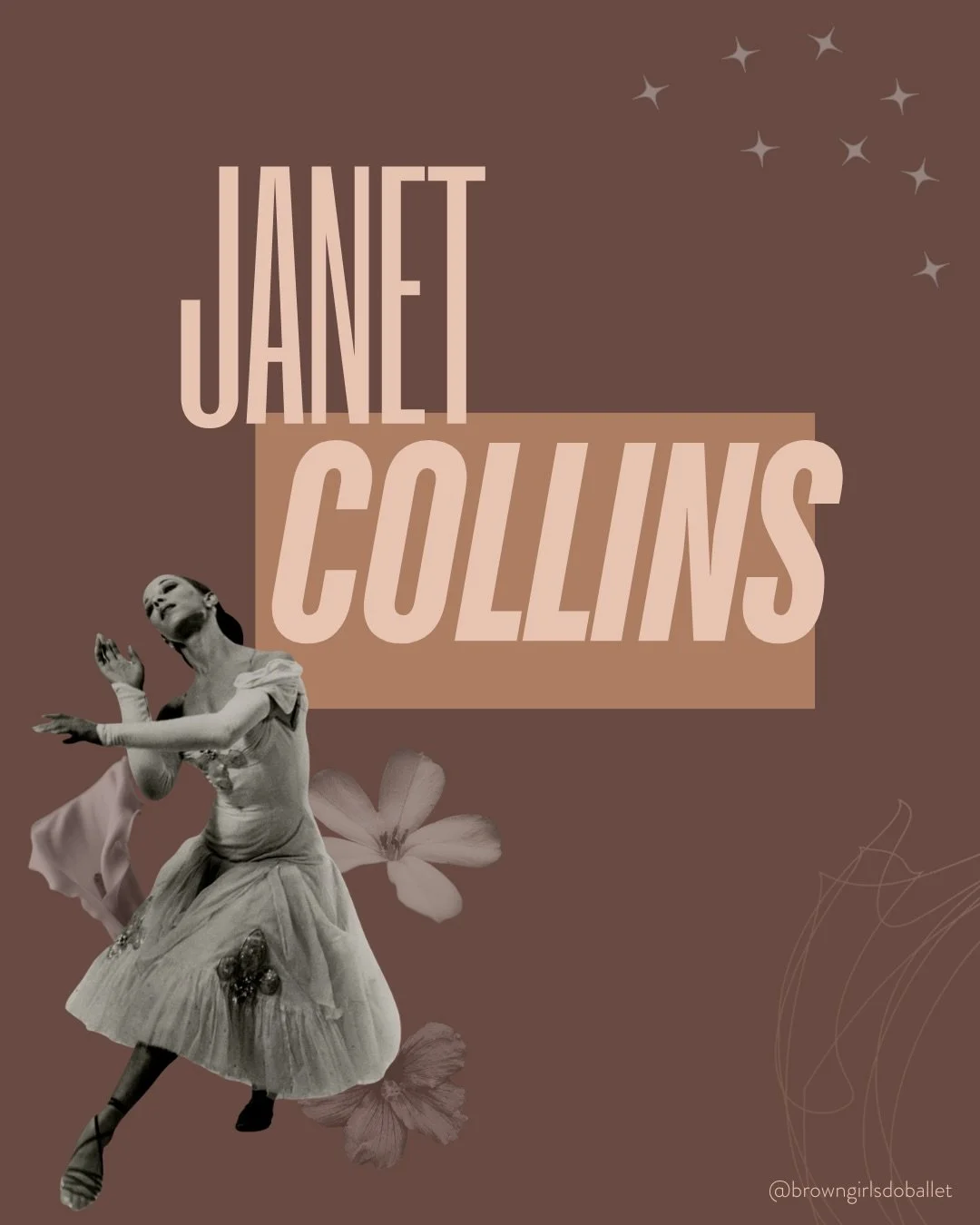 In honor of Black History Month we are featuring some of our favorite quotes from some of our favorite Black dancers 🤎🤎

Next up is Janet Collins 🕊️
Learn more about Janet and all the heights she reached over on our Tik Tok!

#browngirlsdoballet #