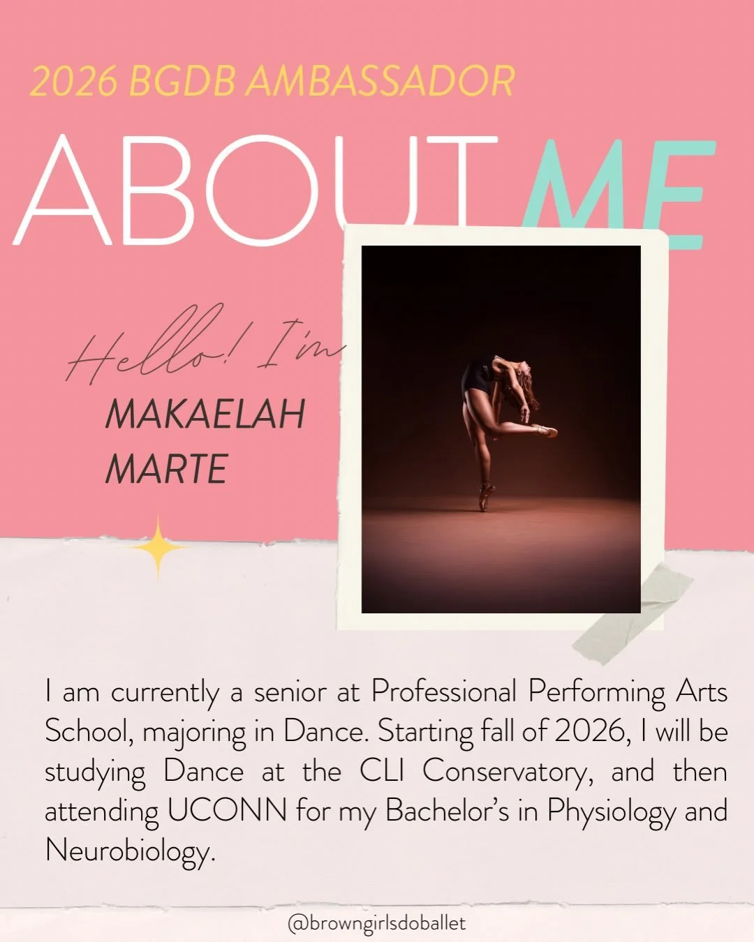 Meet Makealah! Stay tuned to see her day.

#browngirlsdoballet #browngirlsdoballetambassador #instagramtakeover #dance #dayinthelife