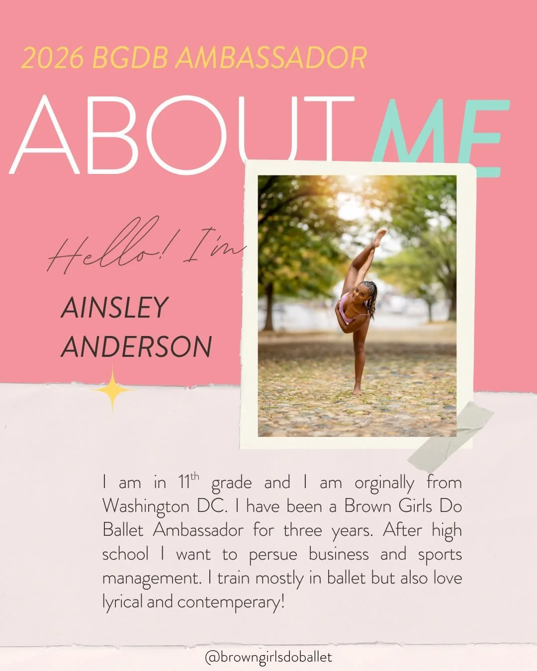 Our ambassadors are staying booked and busy! Make sure to check our stories to see Ainsley&rsquo;s day!

#browngirlsdoballetambassador #browngirlsdoballet #instagramtakeover #dancer #dayinthelife