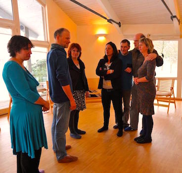 Representatives organize in the field.