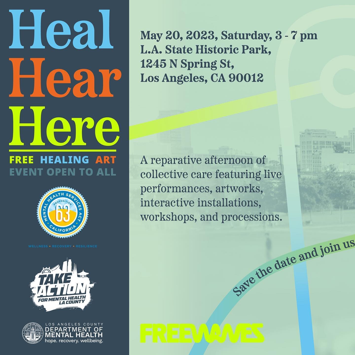 🌱 Embracing the power of art and collective healing! Join me this Saturday for &quot;Heal Hear Here,&quot; an extraordinary art event where over 30+ organizations and artists unite to create a transformative healing experience. 

As the graphic desi