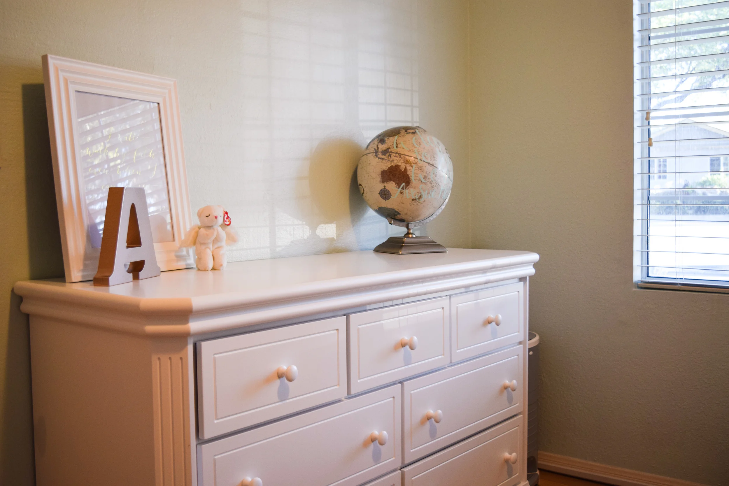 baby girl nursery ideas and decor -- seafoam teal white and grey baby room nursery