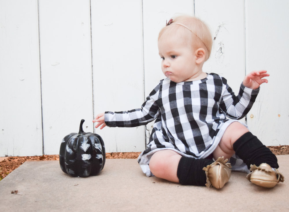 BABY FASHION | A Black + White Winter Baby Dress — The Overwhelmed ...