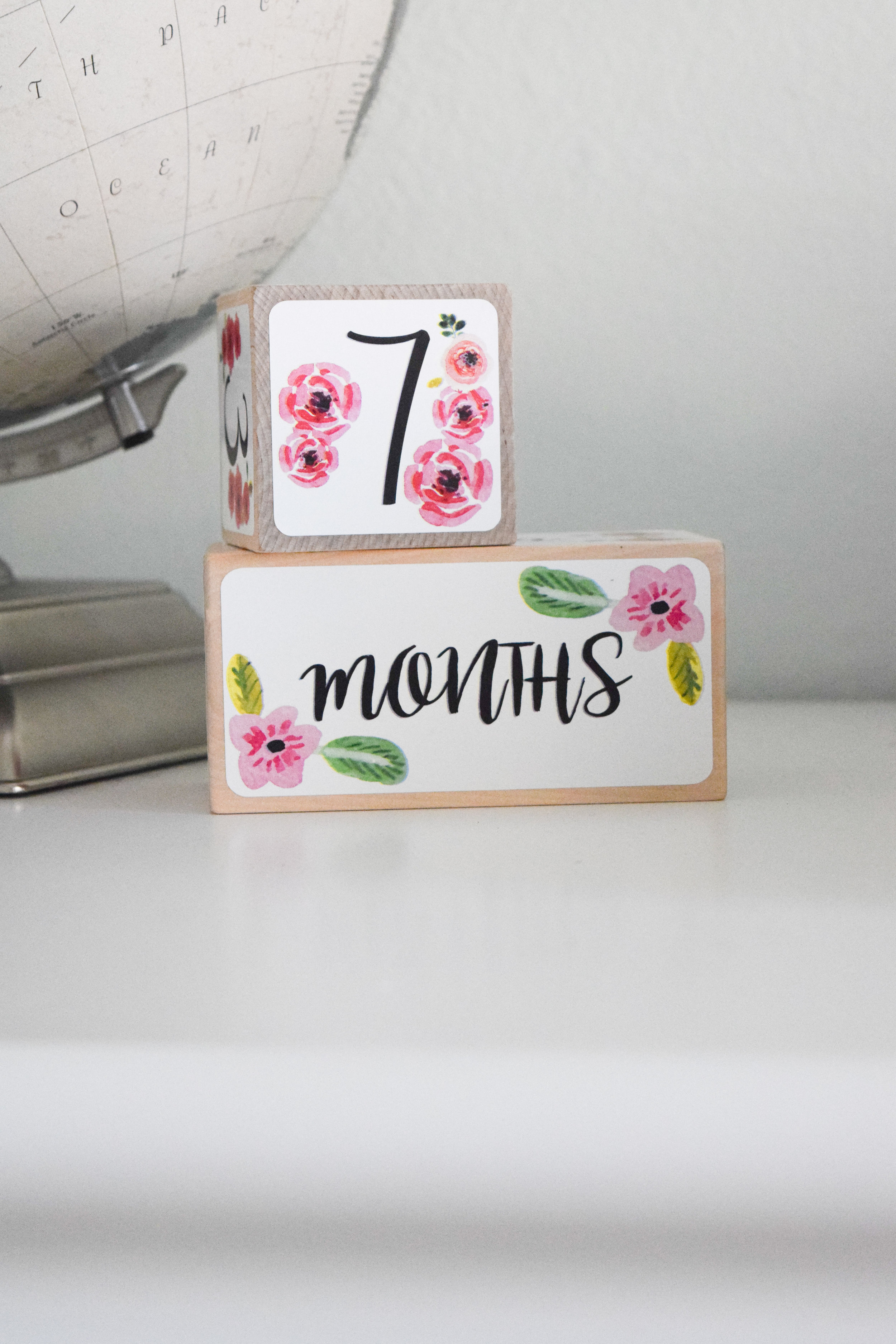 AVA'S 7 MONTH UPDATE | Baby Milestone Blocks GIVEAWAY