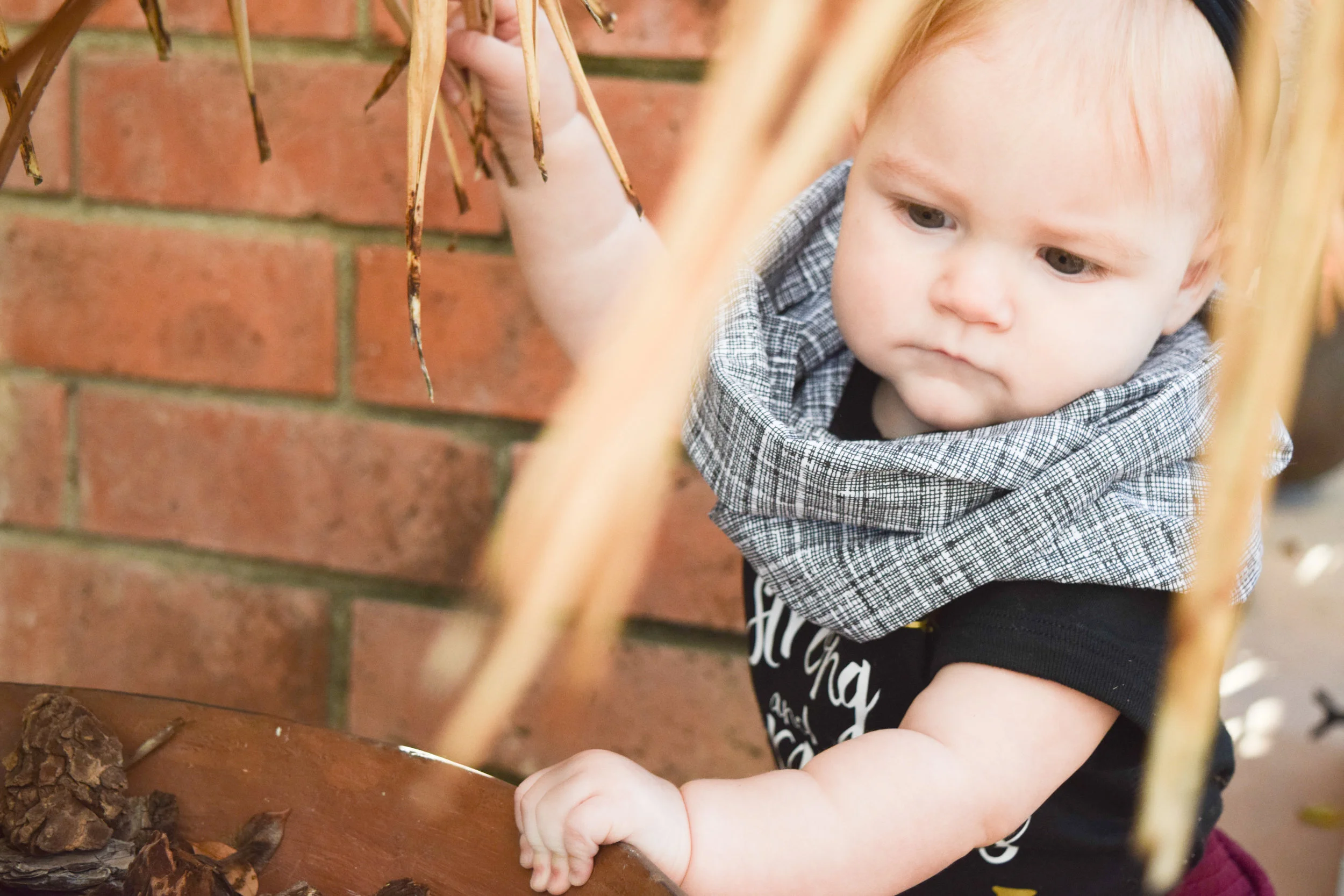 Maroon Baby Bell Bottoms, Black Printed Onesie, Boho Baby Purse, Baby Infinity Scarf