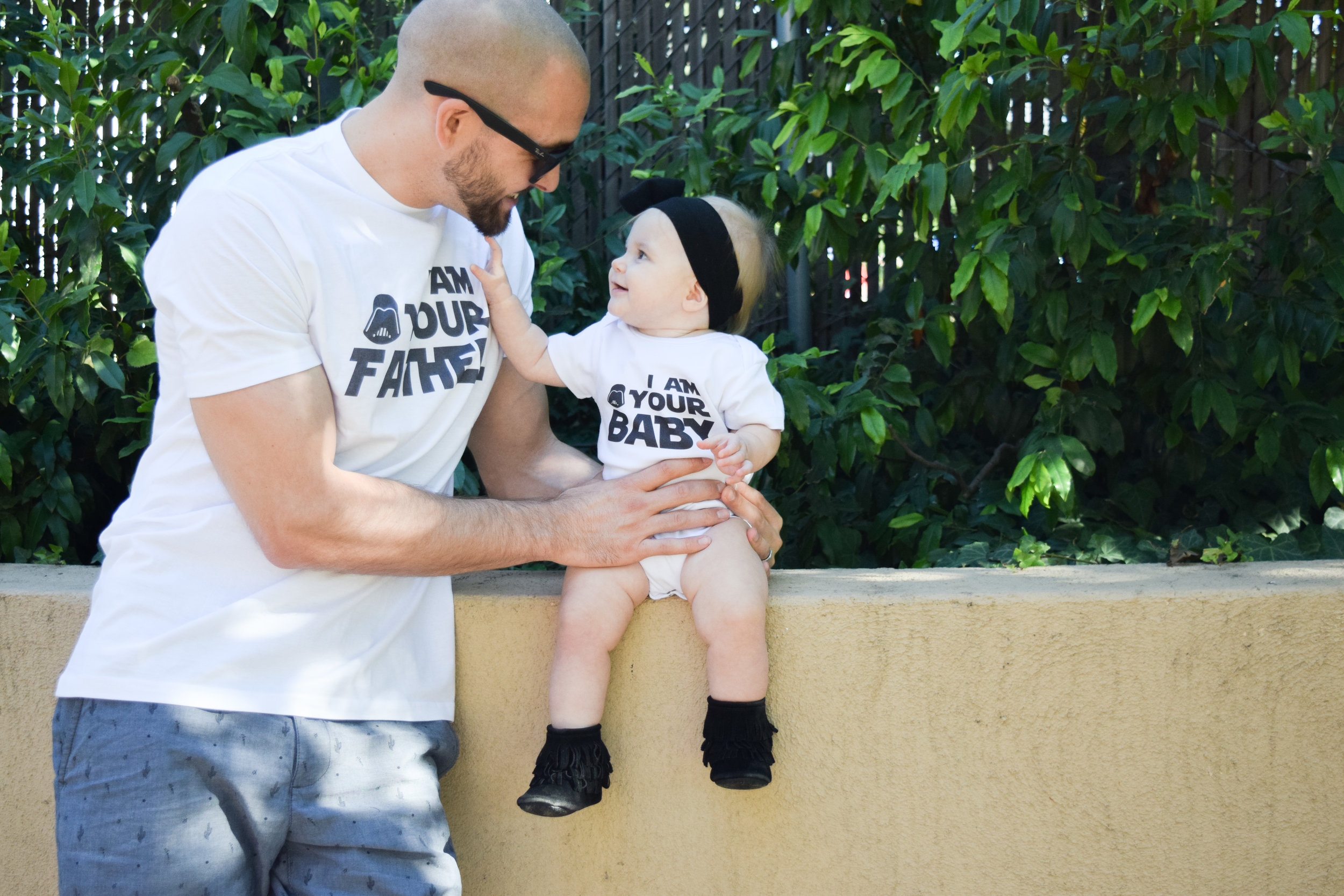 Star Wars Themed Baby Onesie + Daddy Shirt - Daddy/Baby Shirts
