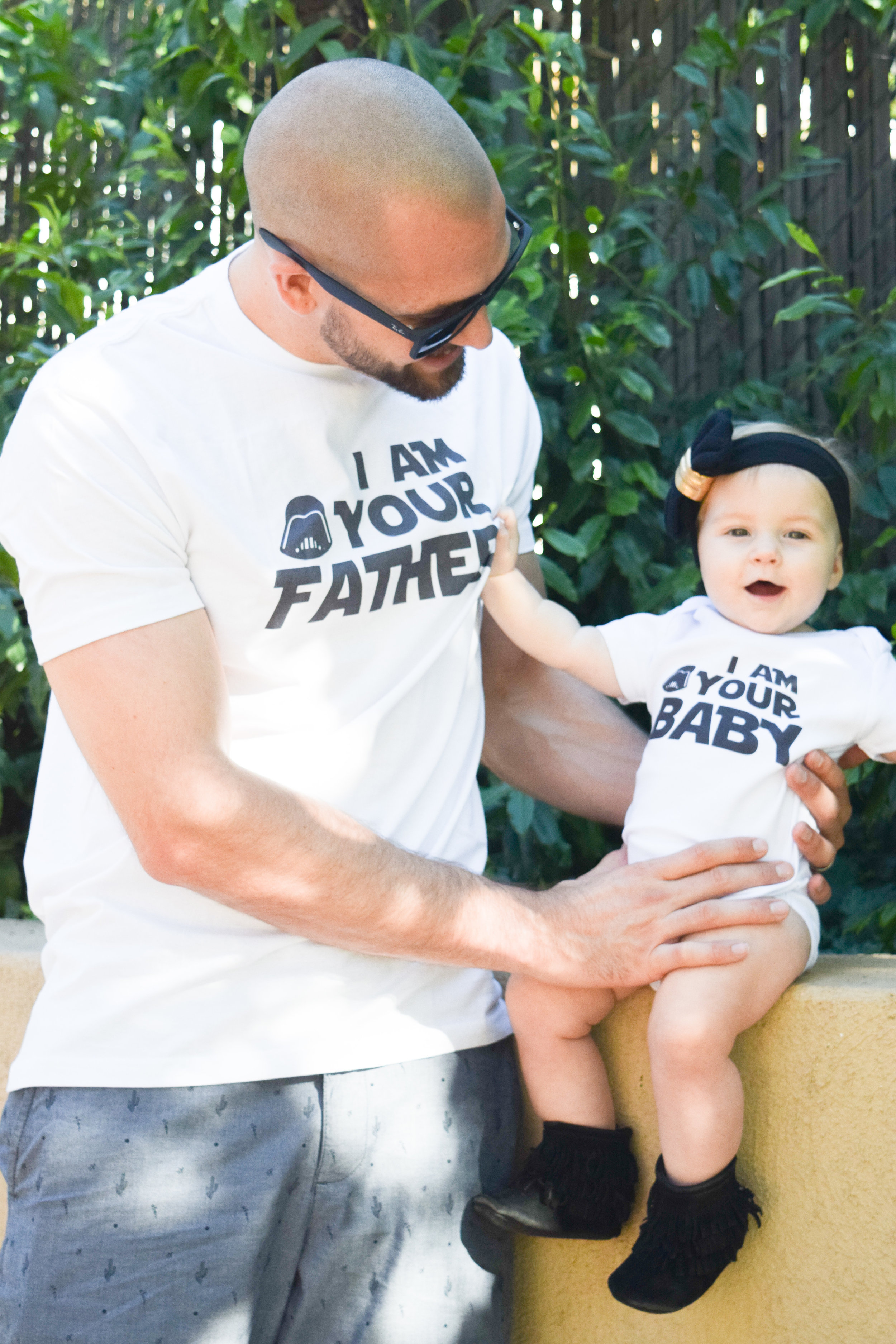 Star Wars Themed Baby Onesie + Daddy Shirt - Daddy/Baby Shirts