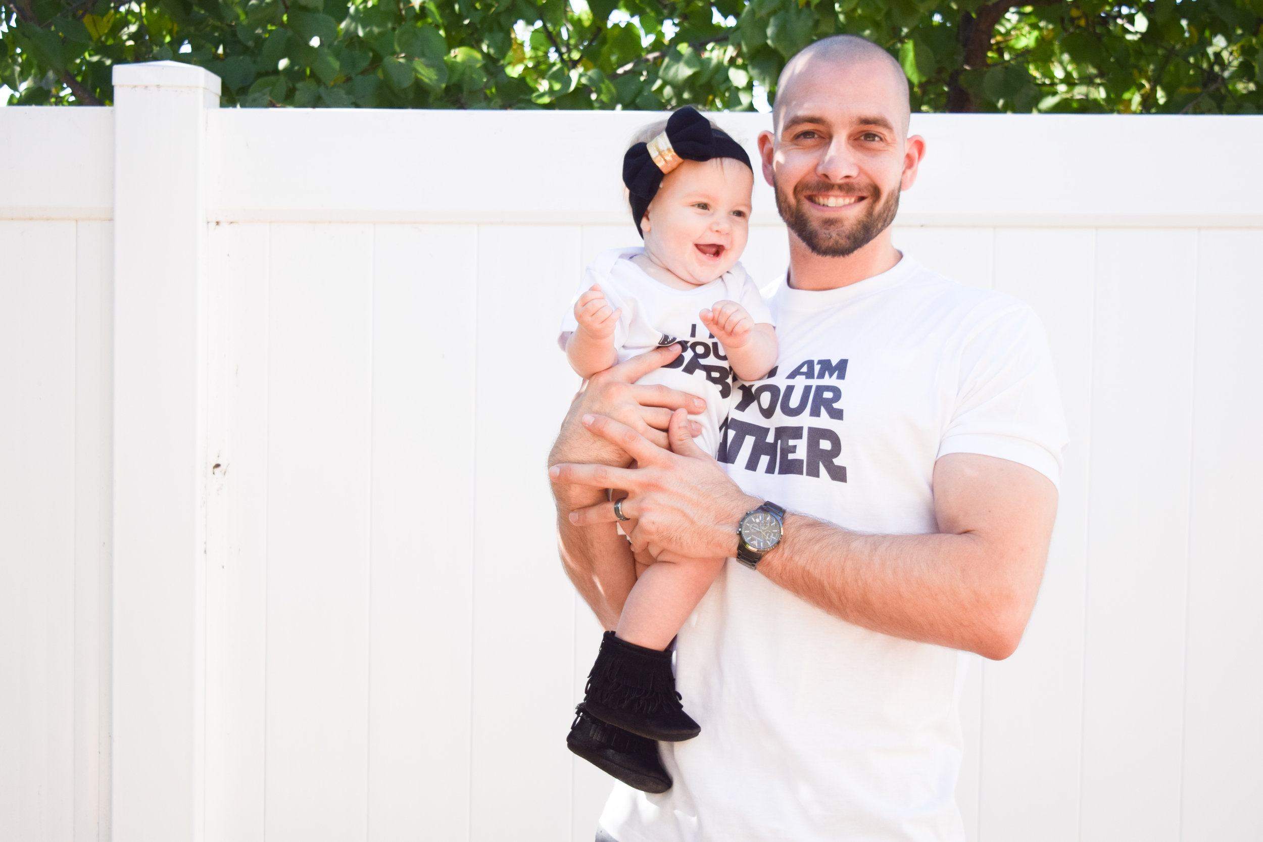 Star Wars Themed Baby Onesie + Daddy Shirt - Daddy/Baby Shirts