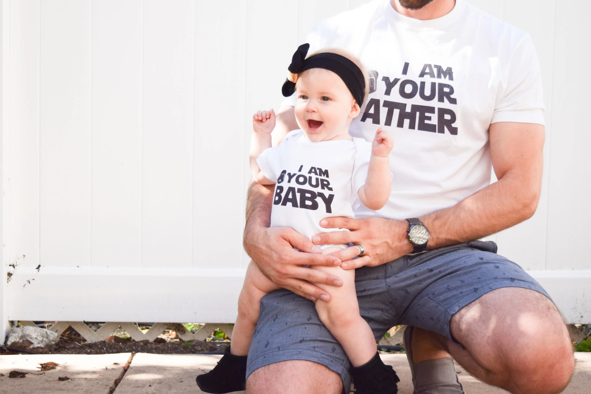 Star Wars Themed Baby Onesie + Daddy Shirt - Daddy/Baby Shirts
