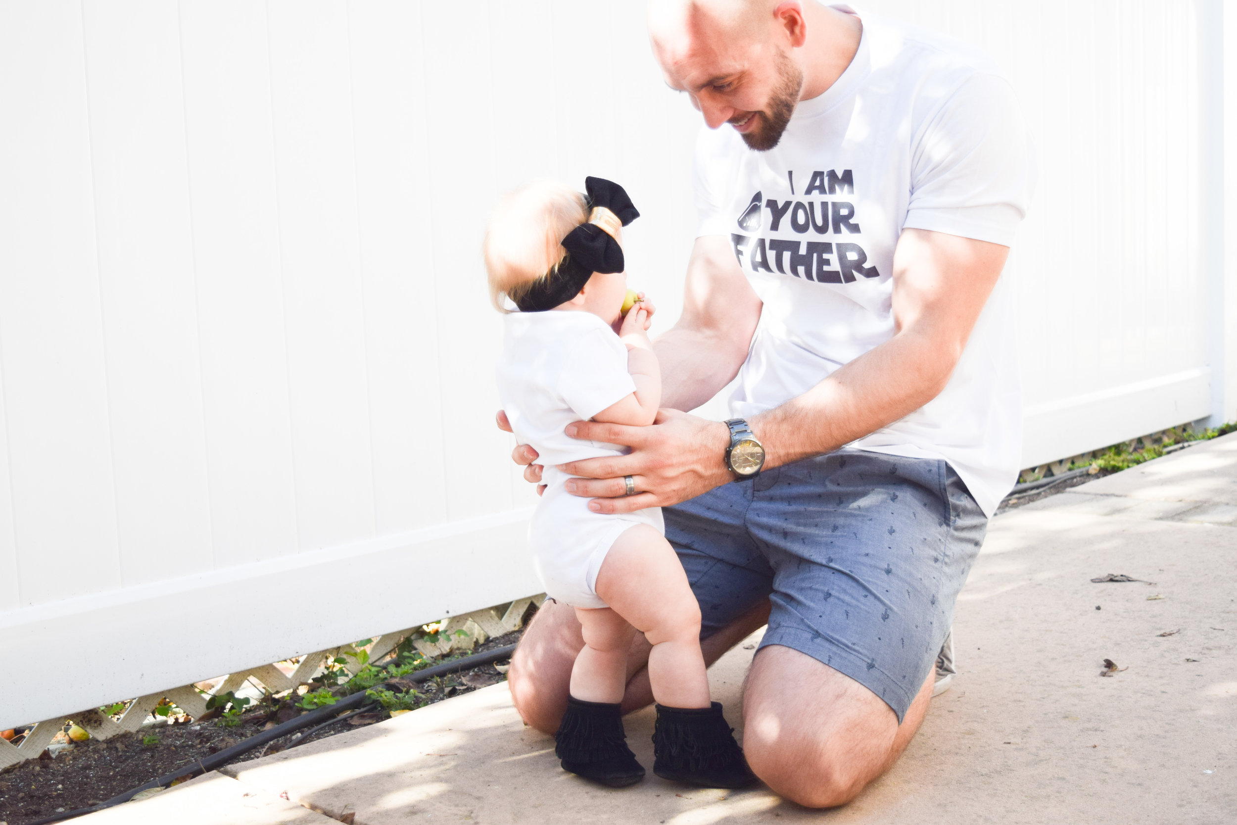 Star Wars Themed Baby Onesie + Daddy Shirt - Daddy/Baby Shirts