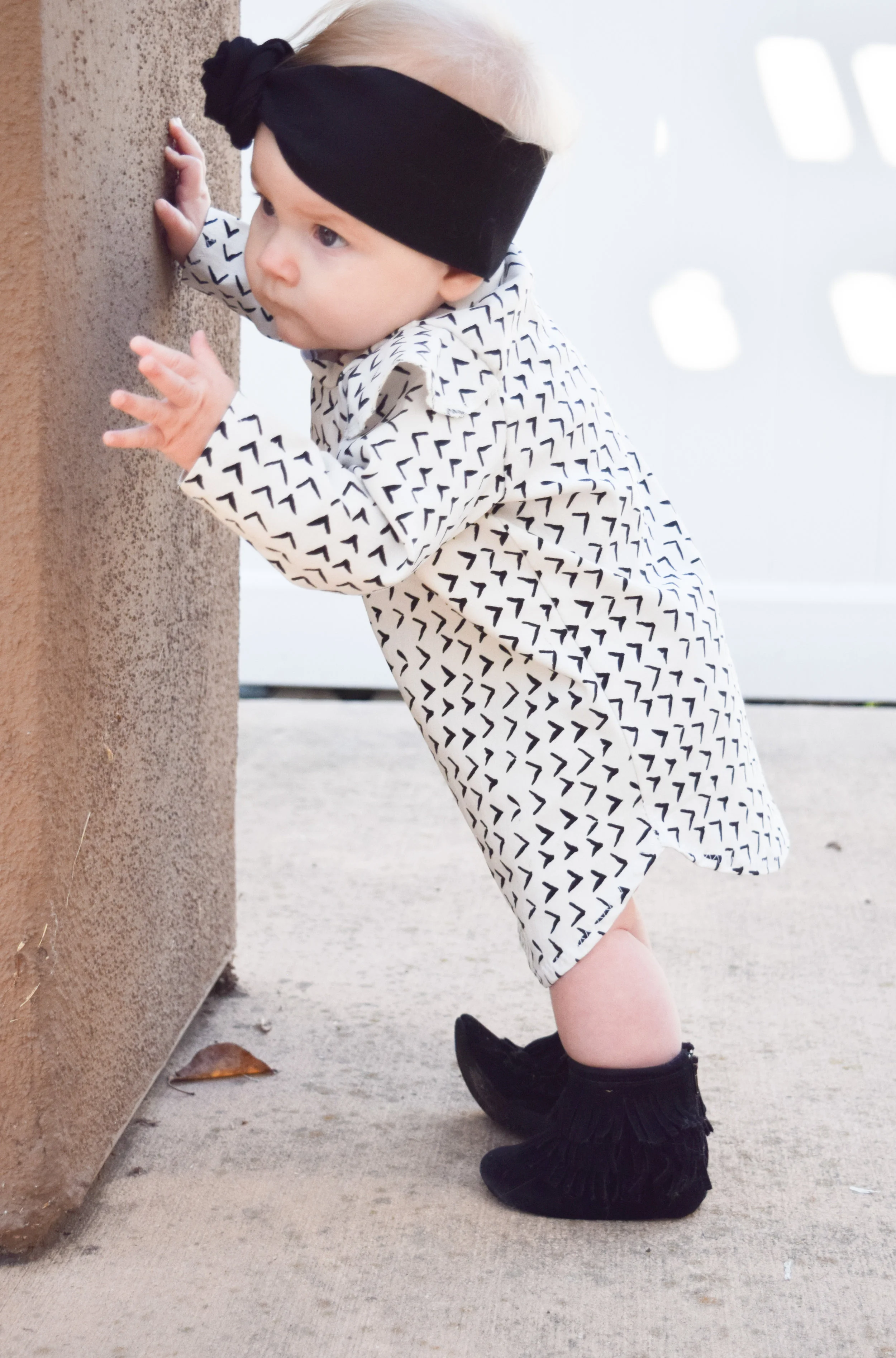 BABY FASHION | Black + White Holiday Kids Dress