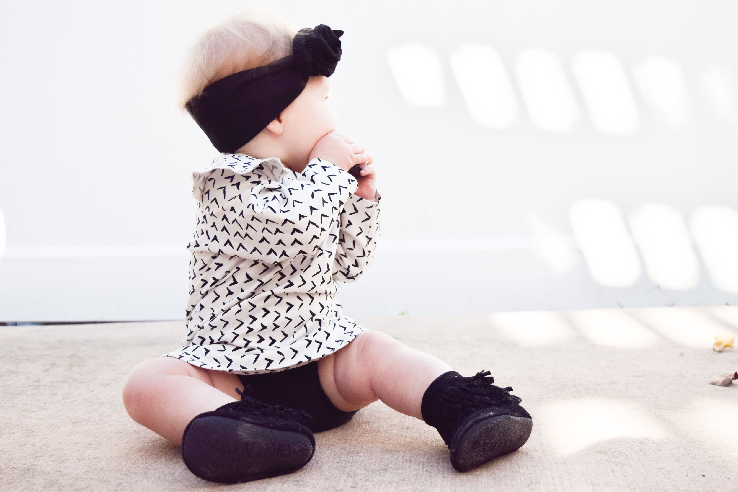 BABY FASHION | Black + White Holiday Kids Dress