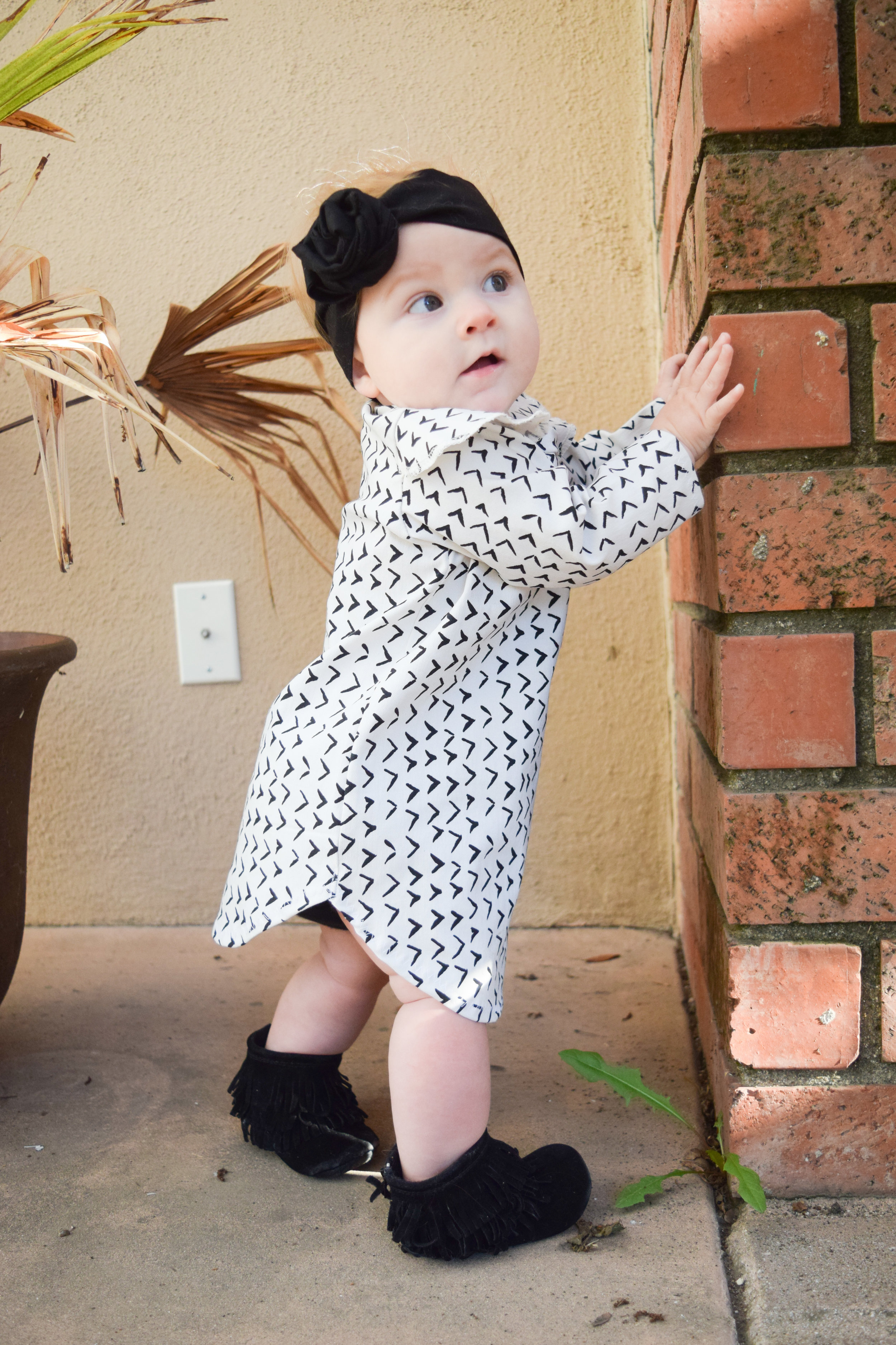 BABY FASHION | Black + White Holiday Kids Dress