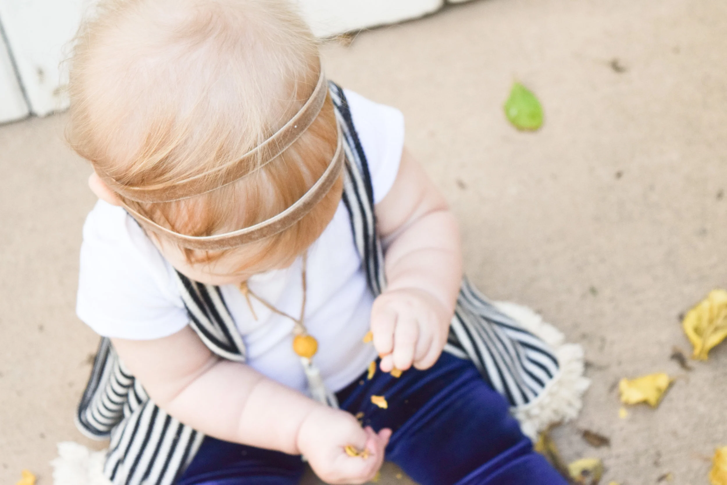 KIDS FASHION | Navy Velvet Kids Bell Bottoms Boho Outfit