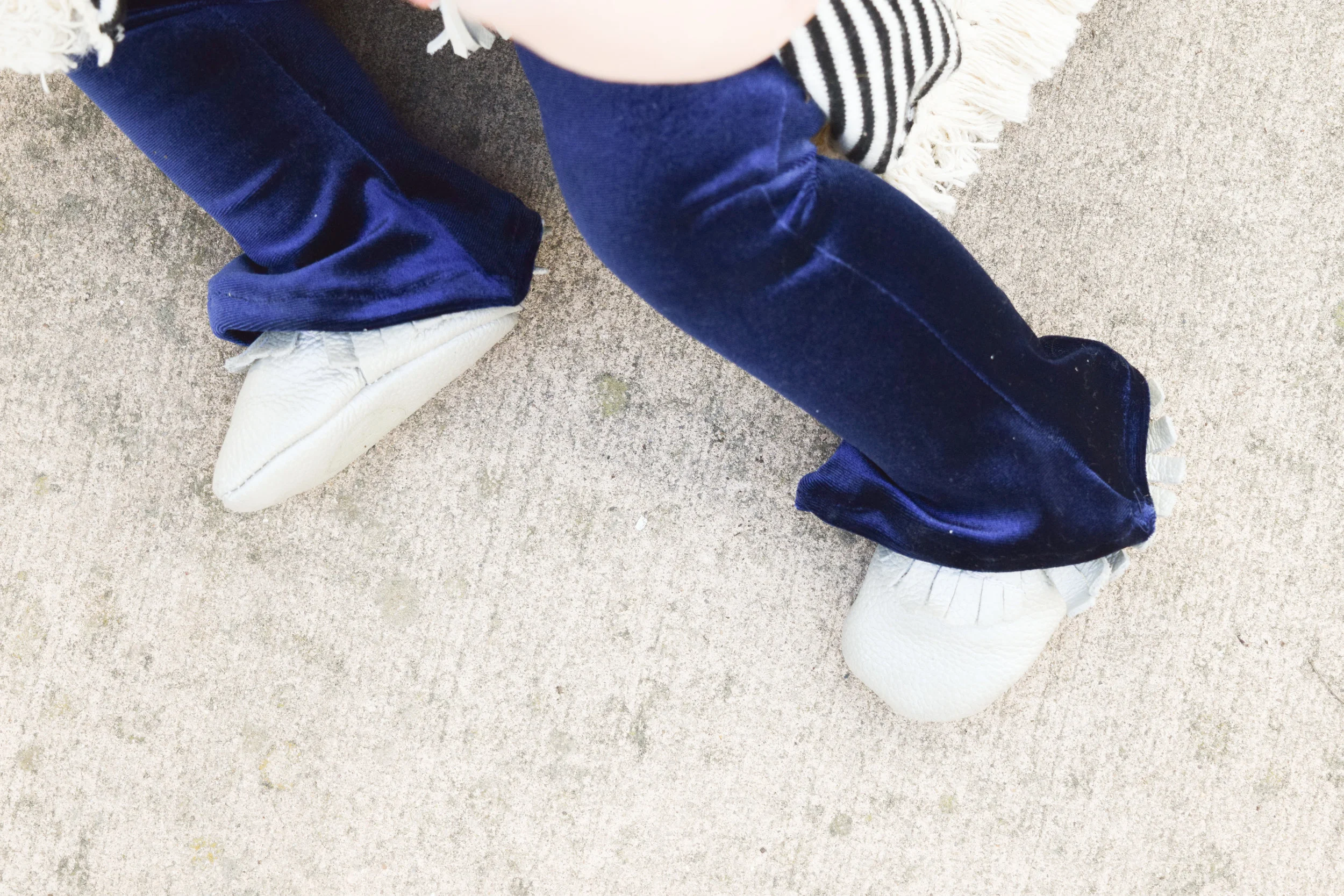 KIDS FASHION | Navy Velvet Kids Bell Bottoms Boho Outfit