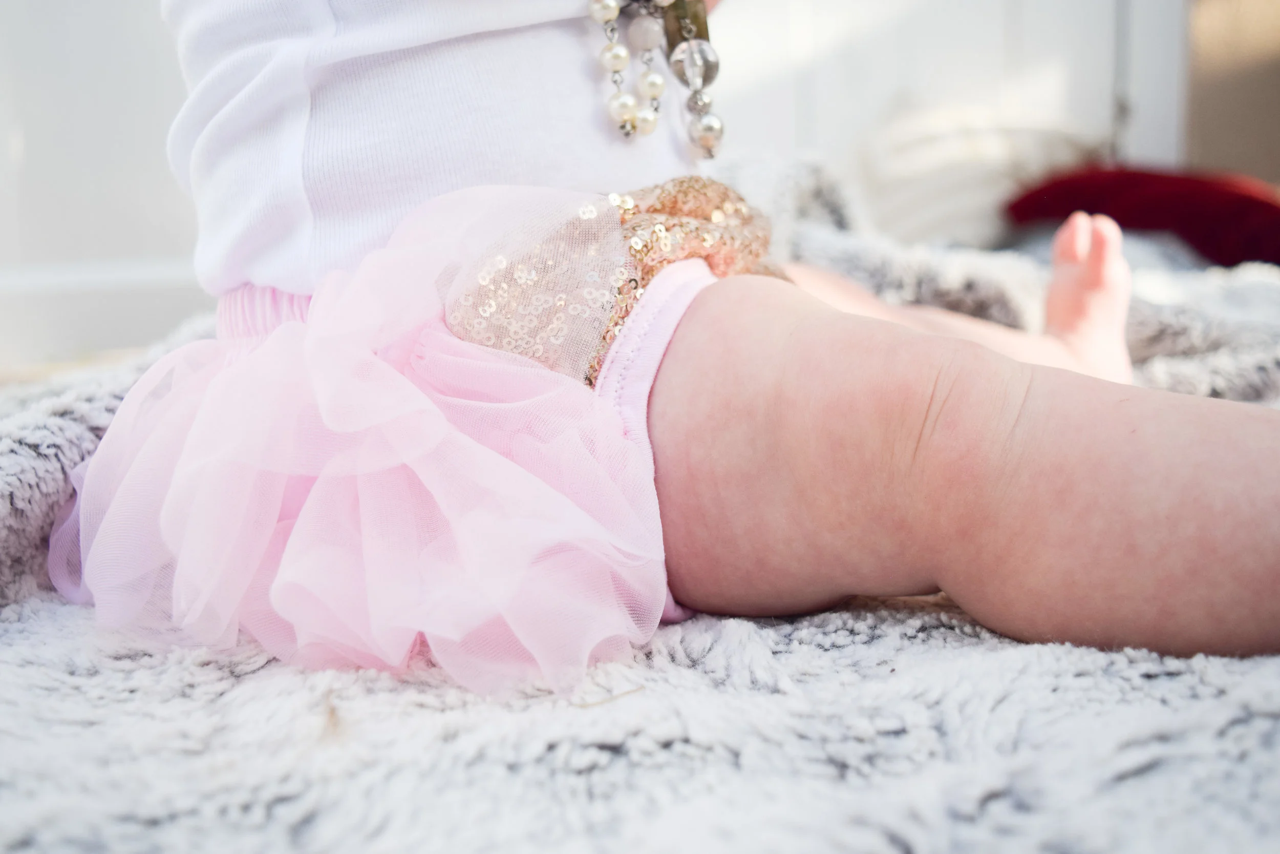 Oh Donut Even Onesie - Gold Sequin Bloomers - Light Pink Ruffle Bloomers - Posh Little Baby Boutique