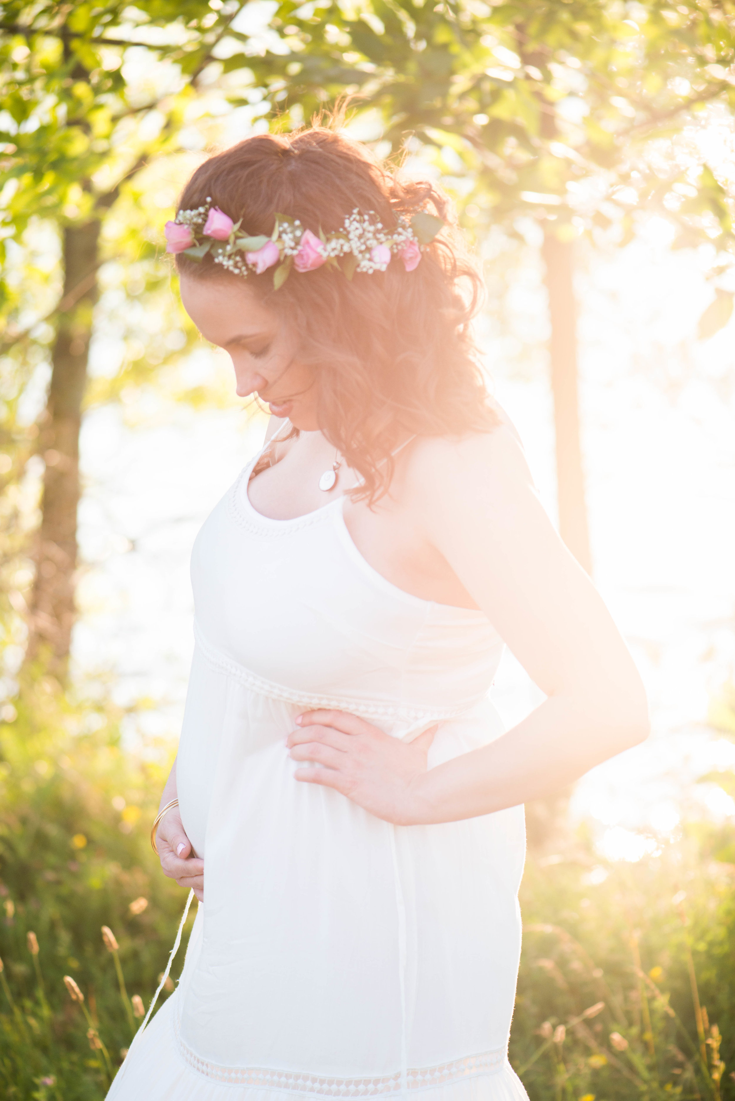 MATERNITY + NEWBORN PHOTOS | A Dreamy Boho Pink + Grey Maternity and Newborn Photos