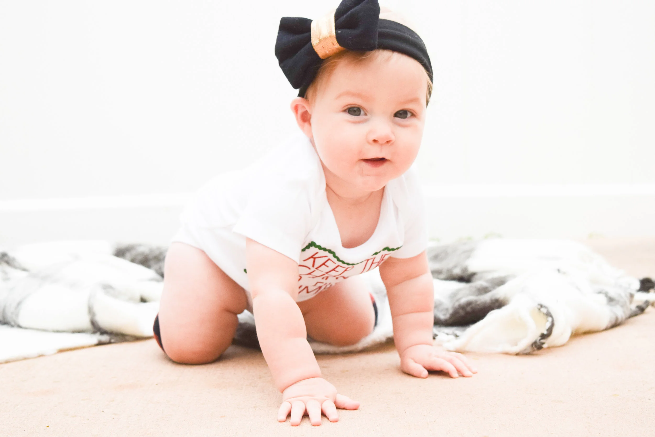 KIDS FASHION | Baby Holiday Onesie -- "Keep the change ya filthy animal" - red plaid holiday socks